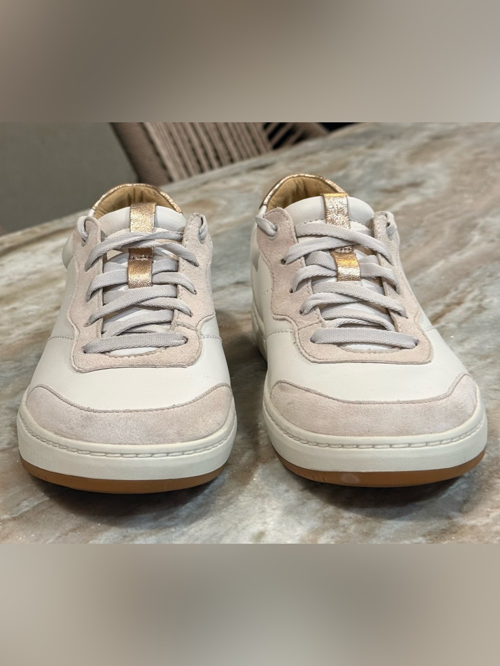 Women’s DANSKO Josey white & rose gold leather sneakers- Size 37 - Picture 5 of 10
